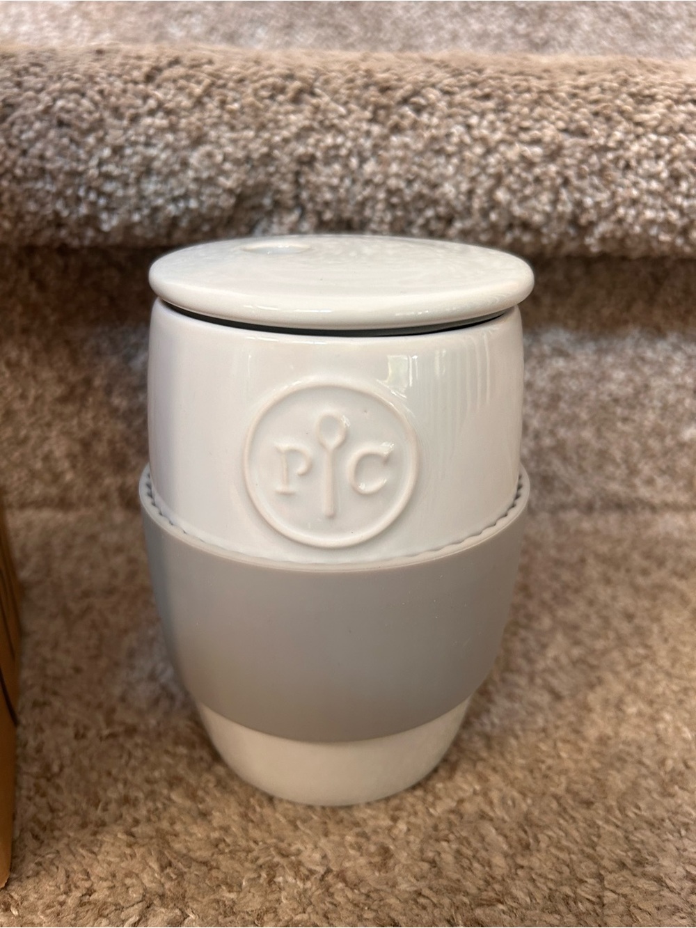 NIB Pampered Chef Ceramic Egg Cooker with Silicone Sleeve and Directions. - Picture 2 of 9